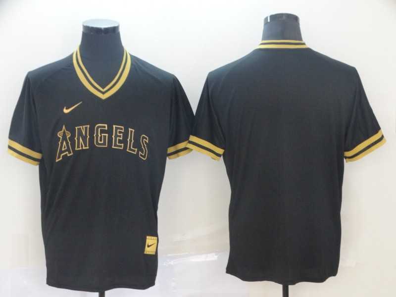 Angels Blank Black Gold Nike Cooperstown Collection Legend V Neck Jersey (1),We sell and wholesale Angels Blank Black Gold Nike Cooperstown Collection Legend V Neck Jersey (1) on line form chian!